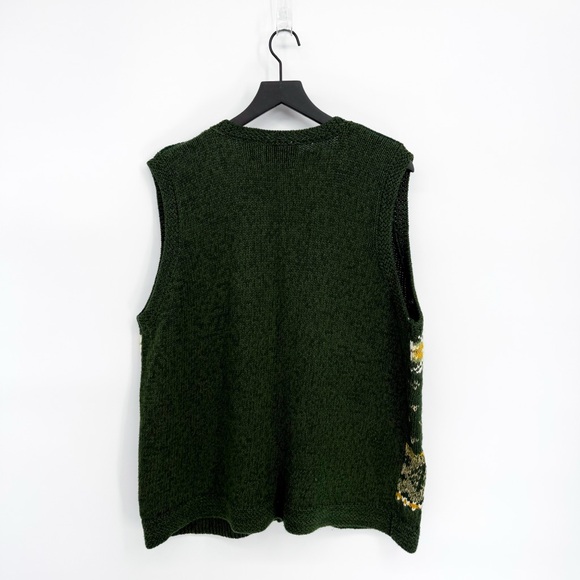 Vintage Erika II & Co. Nordic Fair Isle Zip Up Knit Vest 2X - Picture 6 of 8